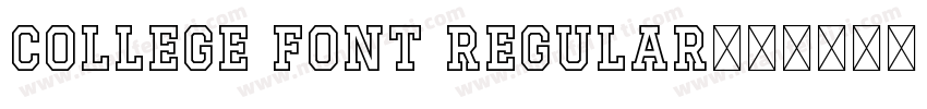 College Font Regular字体转换